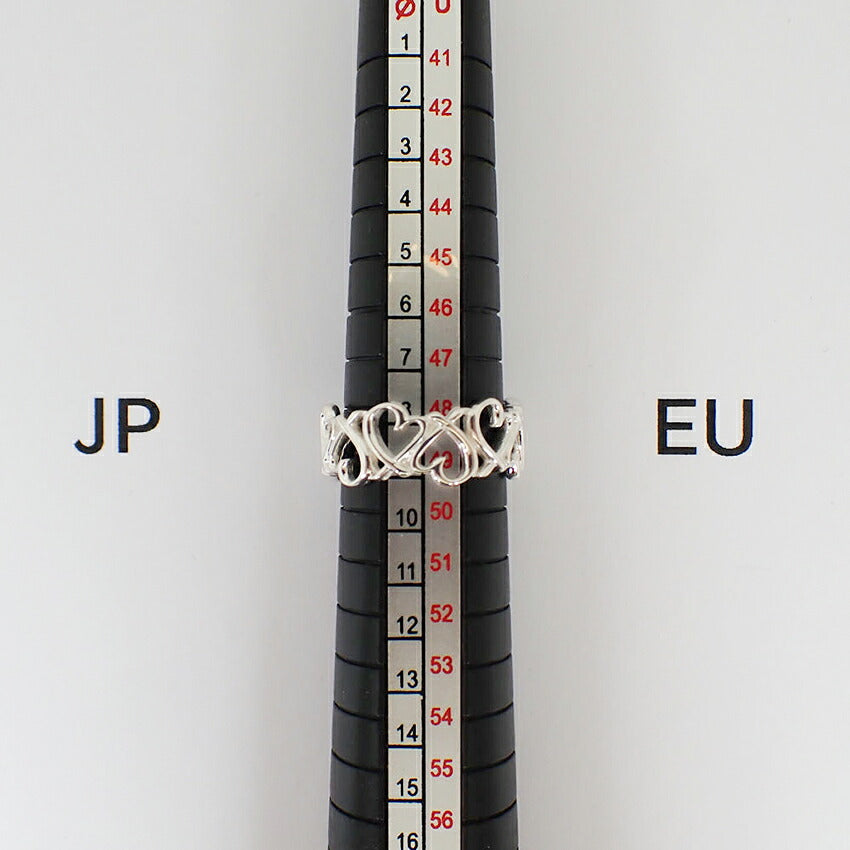 【中古】TIFFANY/ティファニー 925 フルエタニティ ラビングハート リング /9号/j282-2