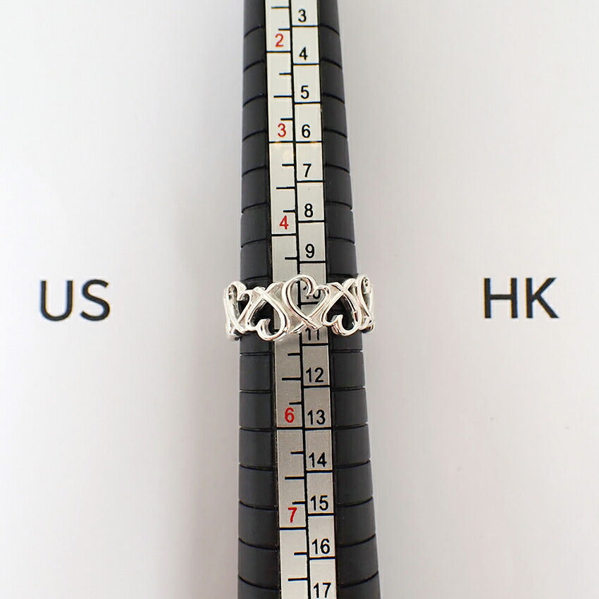 【中古】TIFFANY/ティファニー 925 フルエタニティ ラビングハート リング /9号/j282-2
