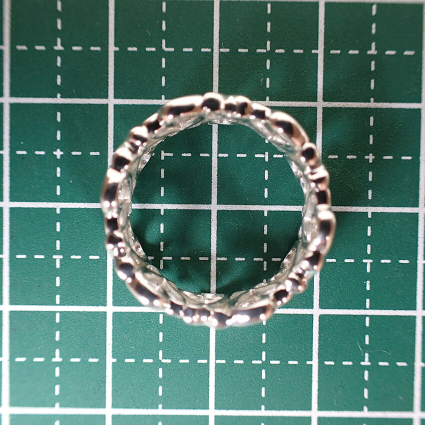 【中古】TIFFANY/ティファニー 925 フルエタニティ ラビングハート リング /9号/j282-2