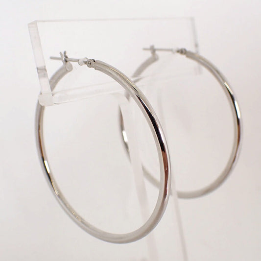 【中古】Pt900 フープ 39.5mm ピアス/j282-6