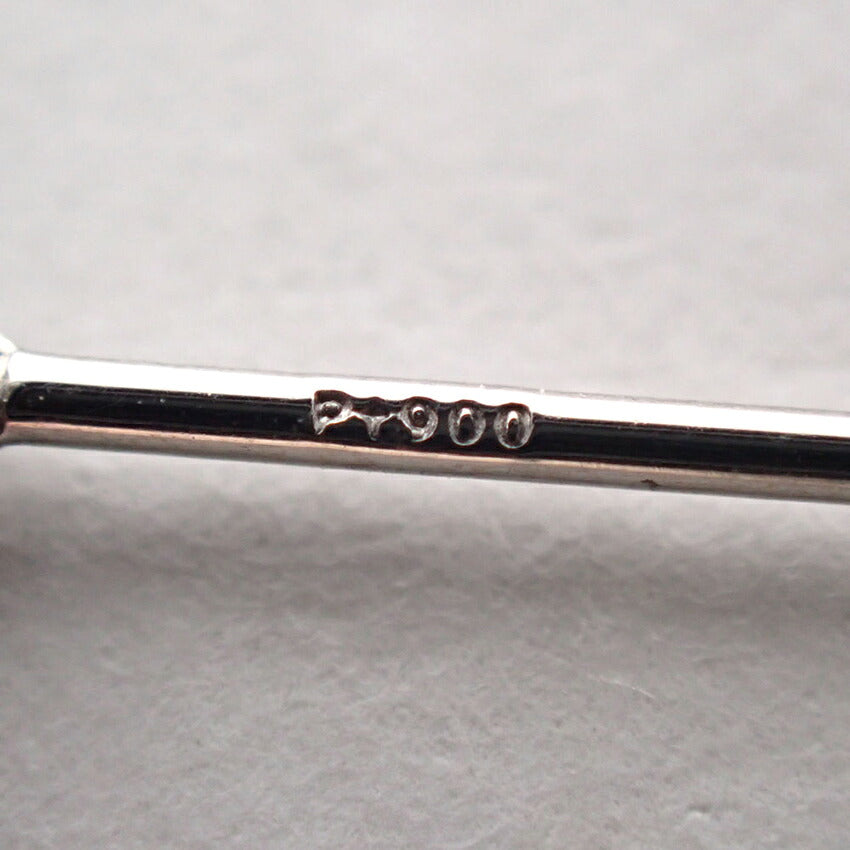 【中古】Pt900 フープ 39.5mm ピアス/j282-6