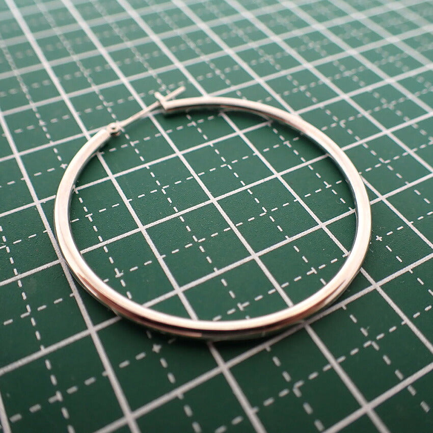 【中古】Pt900 フープ 39.5mm ピアス/j282-6