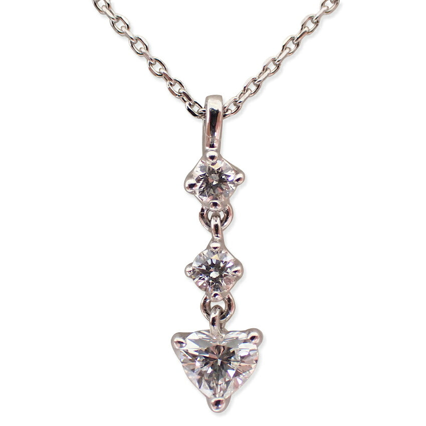 【中古】MIKIMOTO/ミキモト K18 /三連ダイヤ ネックレス/j282-7