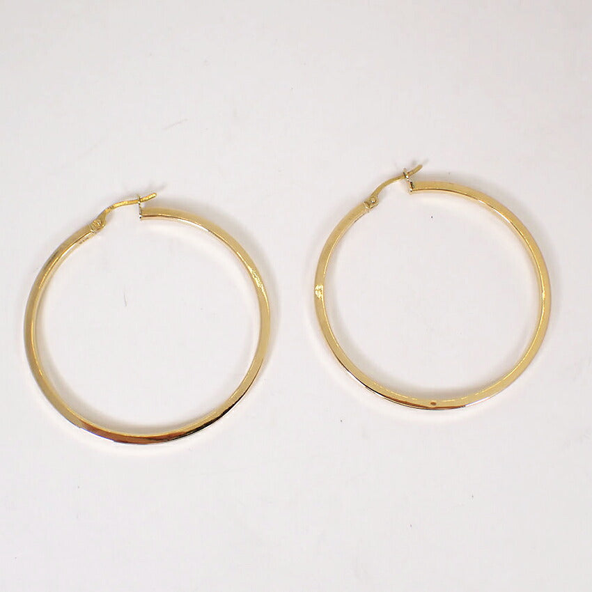 【中古】K18 フープ 44.2mm ピアス/j282-8