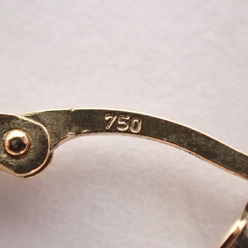 【中古】K18 フープ 44.2mm ピアス/j282-8