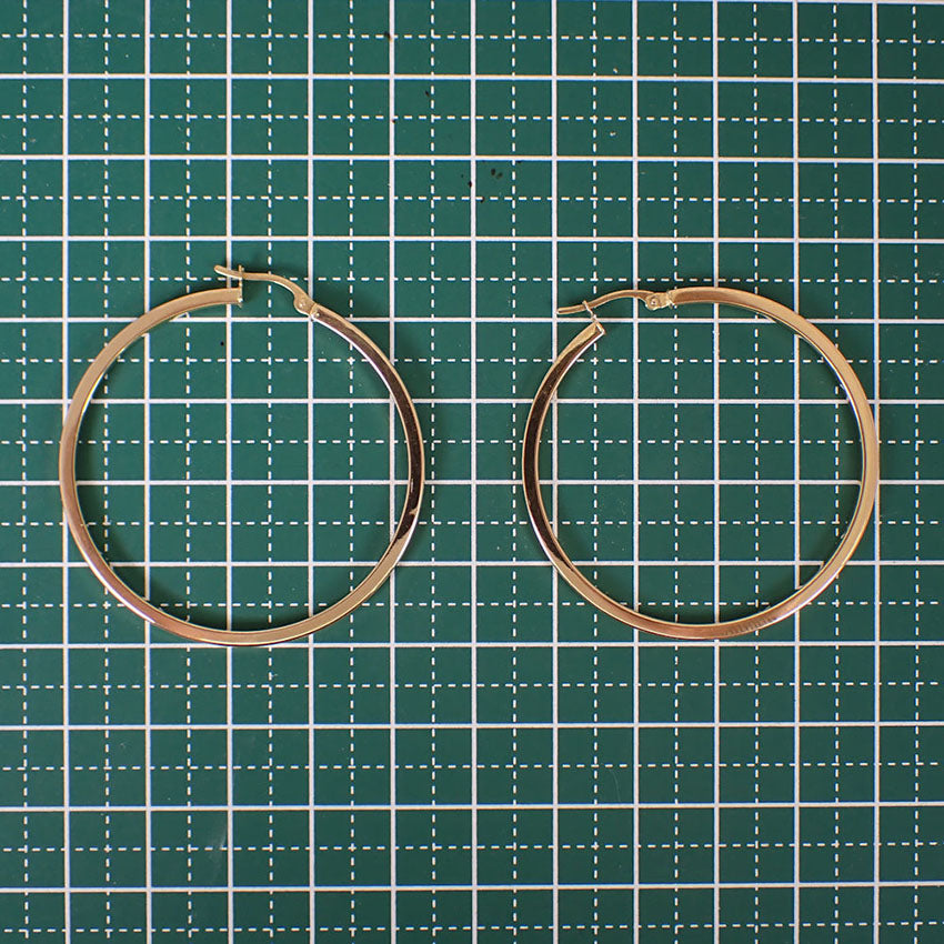 【中古】K18 フープ 44.2mm ピアス/j282-8