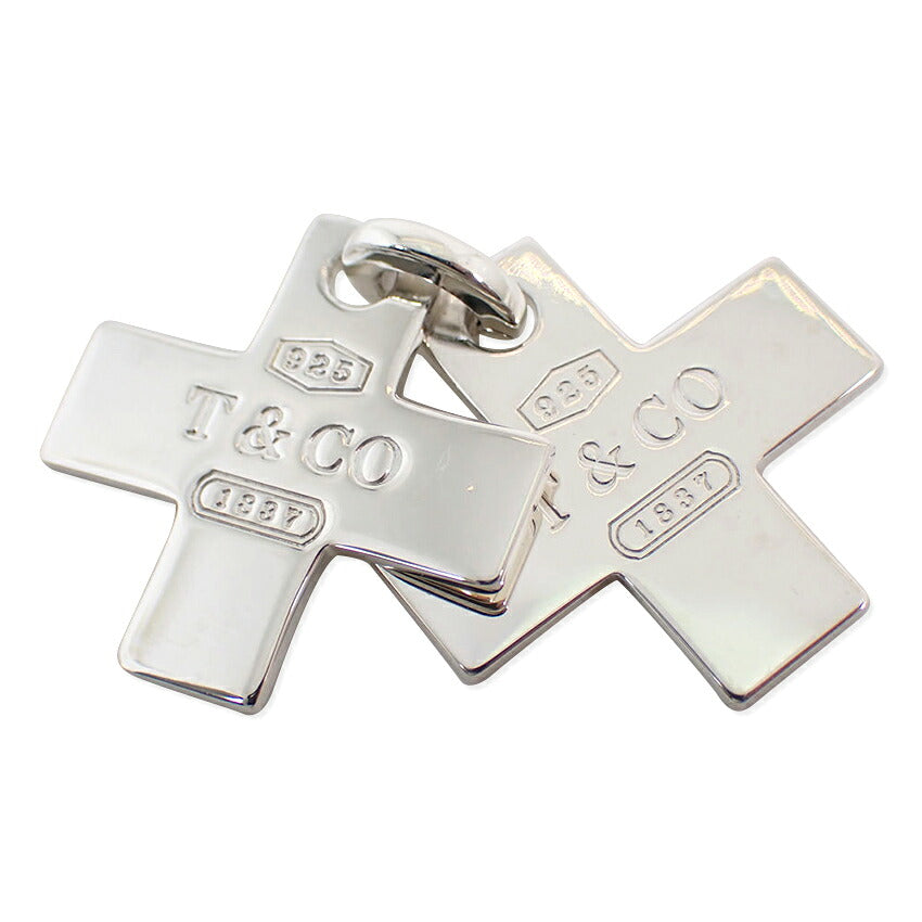 【中古】TIFFANY/ティファニー 925 1837 ダブルクロス ペンダントトップ/j283-10