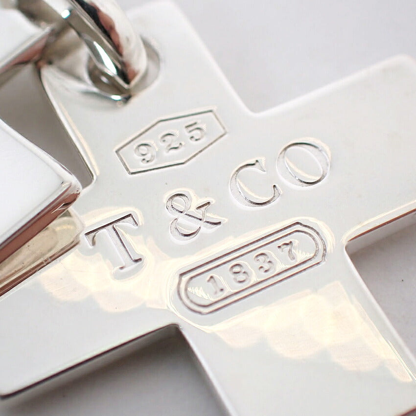 【中古】TIFFANY/ティファニー 925 1837 ダブルクロス ペンダントトップ/j283-10