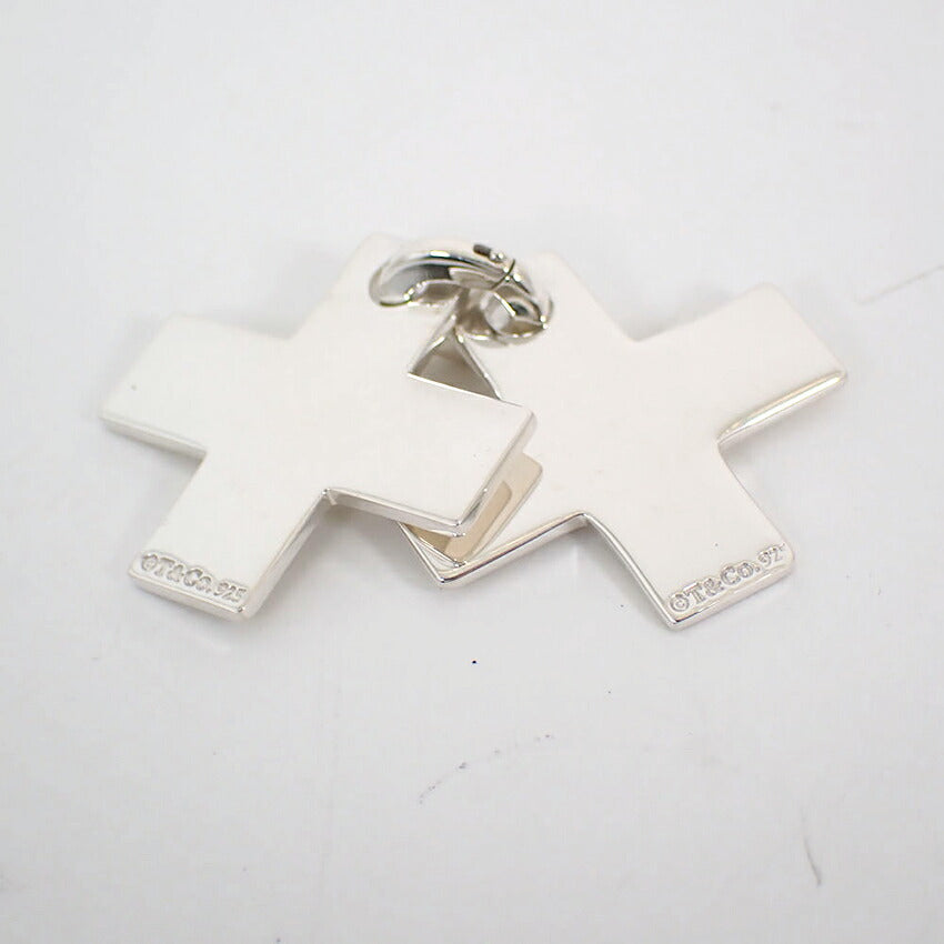 【中古】TIFFANY/ティファニー 925 1837 ダブルクロス ペンダントトップ/j283-10