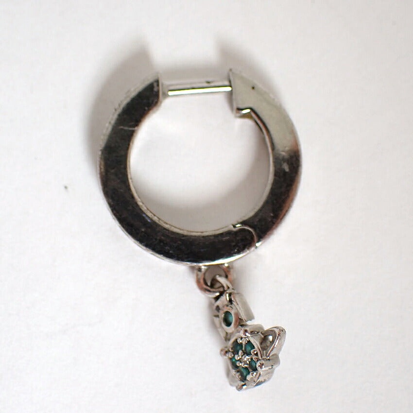 【中古】Vivienne Westwood/ヴィヴィアンウエストウッド オーブ グリーンラインストーン ピアス片方/j283-8