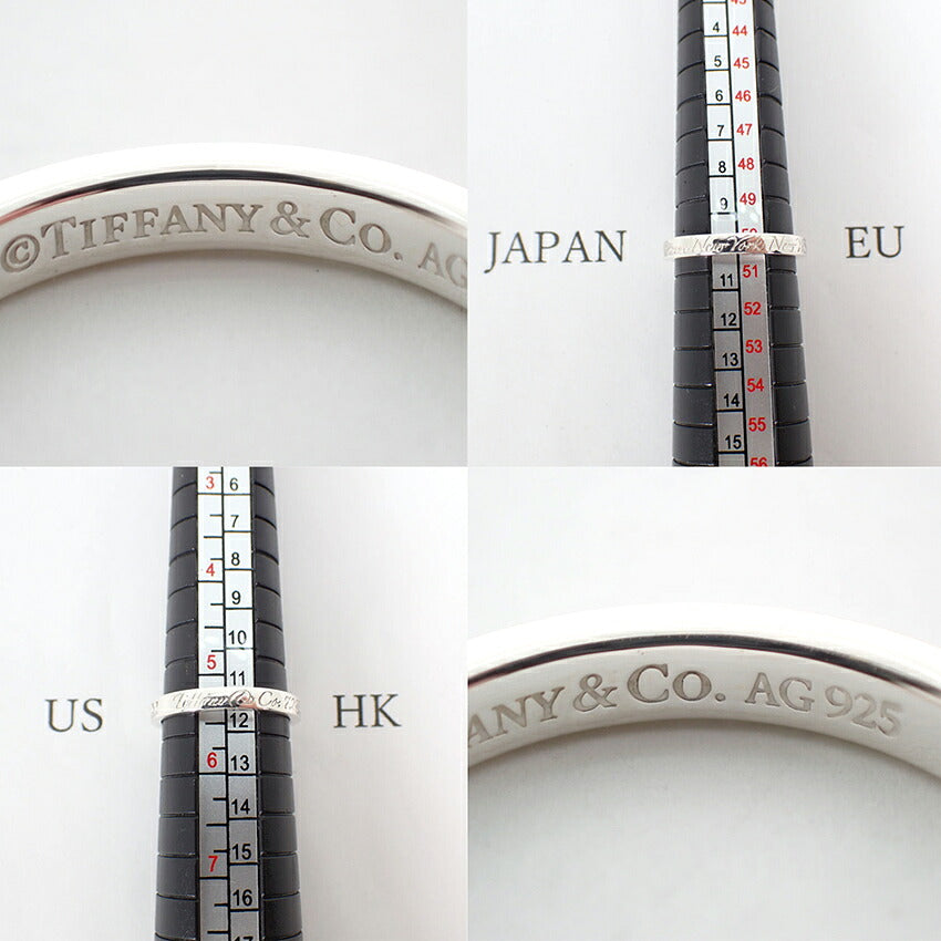 【中古】TIFFANY/ティファニー 925 ノーツ ナロー リング /10号/j285-3