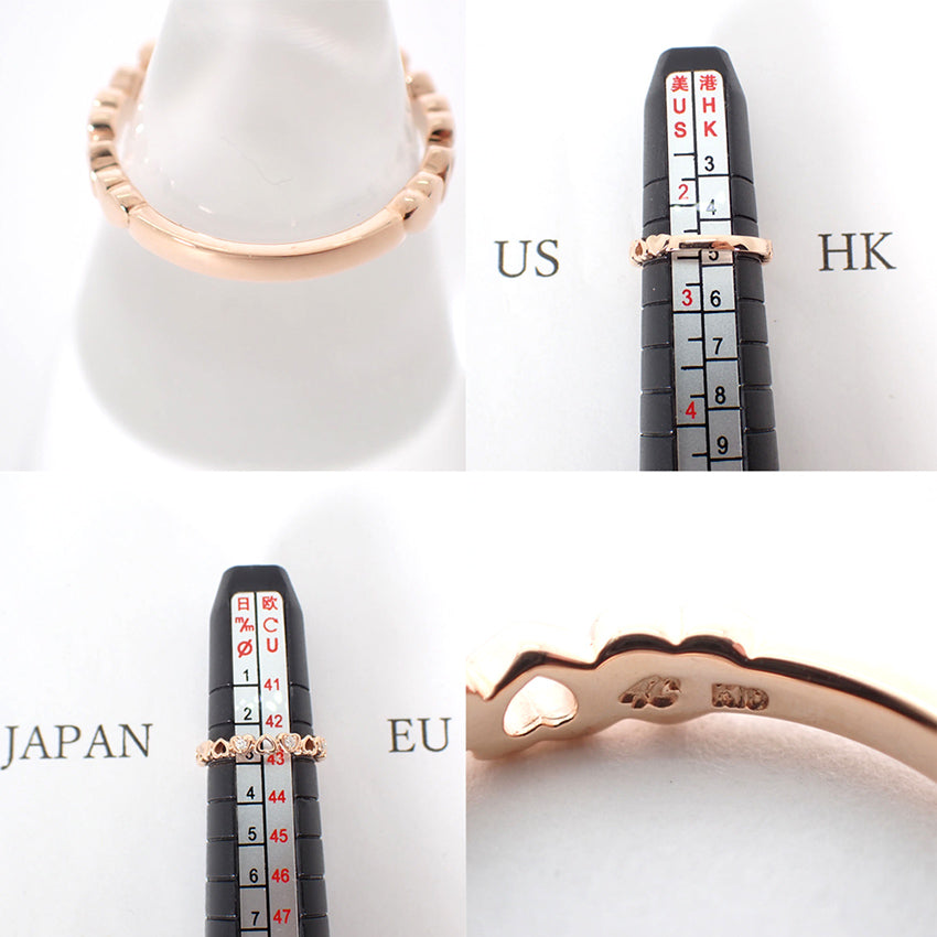 【中古】4℃ K10 ダイヤモンド ピンキーリング /3号/j285-6