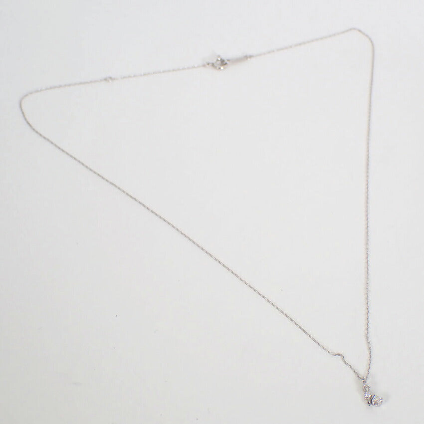 【中古】4℃ K10 ダイヤモンド ペンダント/ネックレス/j287-5
