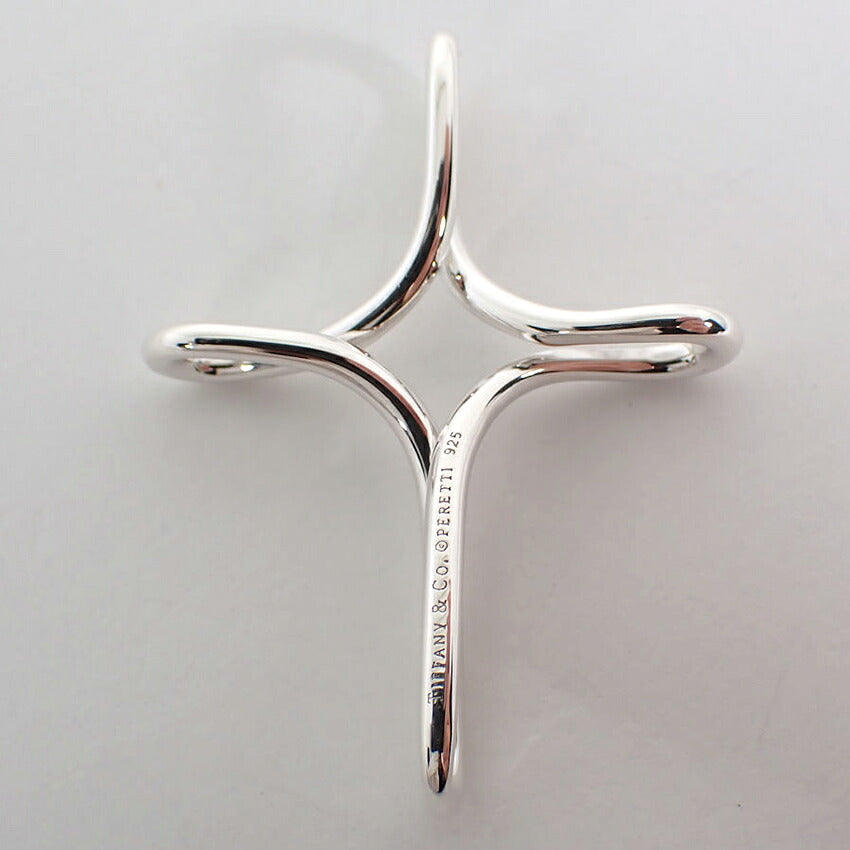 【中古】TIFFANY/ティファニー 925 オープンクロス インフィニティ ペンダントトップ/j292-4