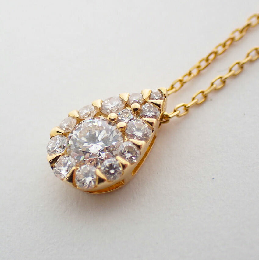 【中古】VENDOME/ヴァンドーム K18 ダイヤモンド ペンダント/ネックレス/j295-2