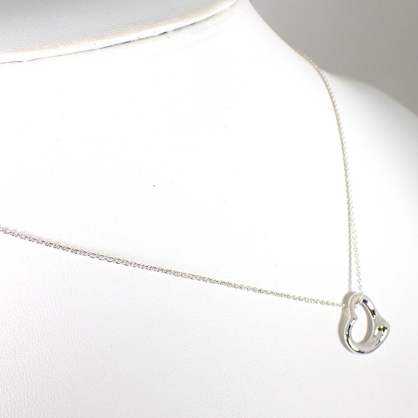 【中古】TIFFANY/ティファニー 925 オープンハート ペンダント/ネックレス/j30-28