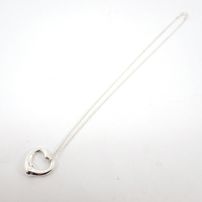 【中古】TIFFANY/ティファニー 925 オープンハート ペンダント/ネックレス/j30-28