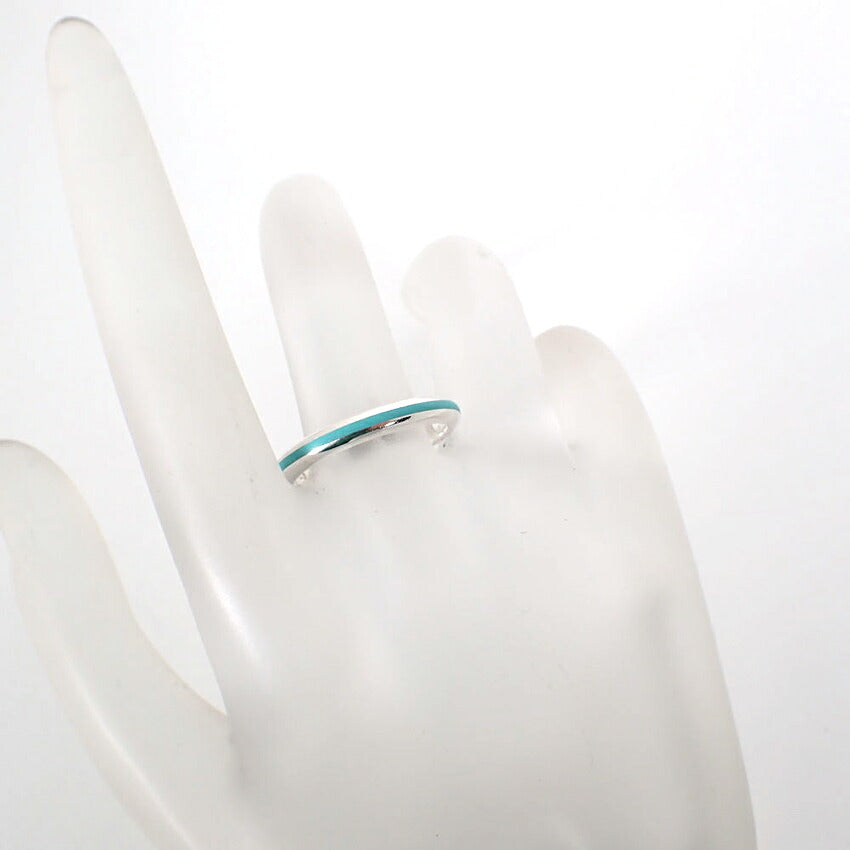 【中古】TIFFANY/ティファニー/Ag925/ブルーライン/エナメル/リング/14号/j300-6