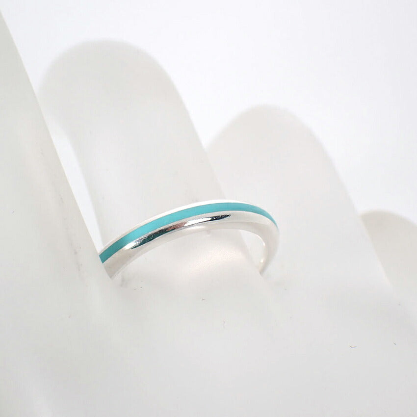 【中古】TIFFANY/ティファニー/Ag925/ブルーライン/エナメル/リング/14号/j300-6