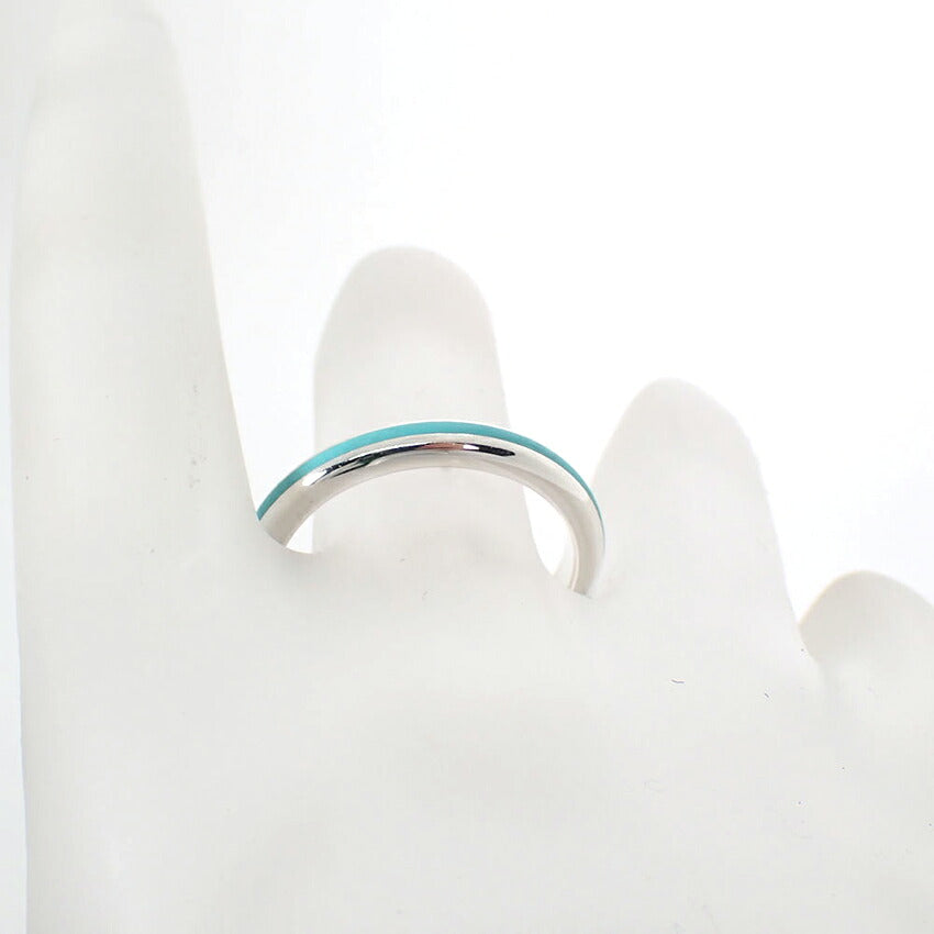 【中古】TIFFANY/ティファニー/Ag925/ブルーライン/エナメル/リング/14号/j300-6