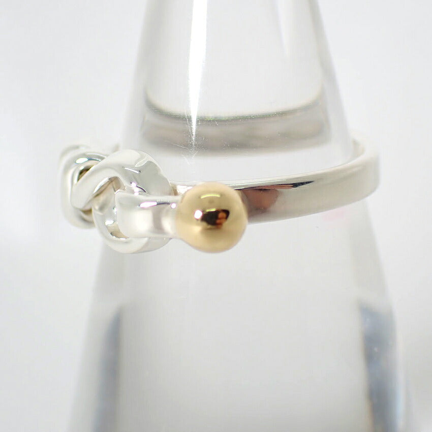 【中古】TIFFANY/ティファニー 925/750 フック＆アイ  リング /8号/j305-2