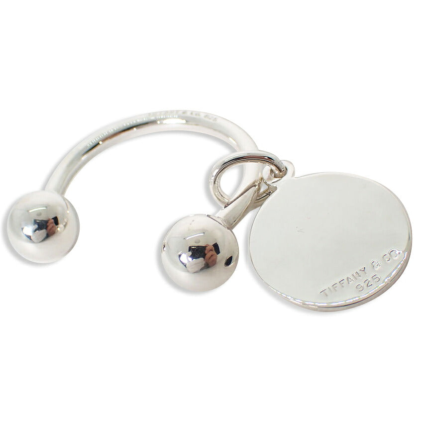 【中古】TIFFANY/ティファニー 925 ラウンドタグ キーリング/j305-3