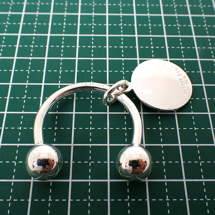 【中古】TIFFANY/ティファニー 925 ラウンドタグ キーリング/j305-3