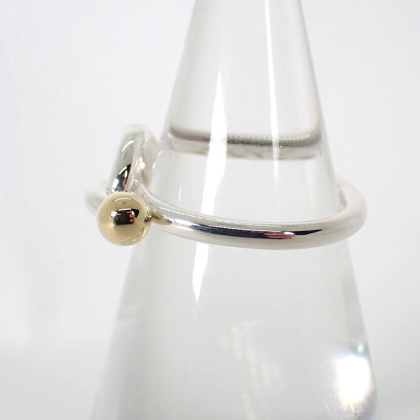 【中古】TIFFANY/ティファニー 925/750 フック＆アイ  リング /9号/j305-4