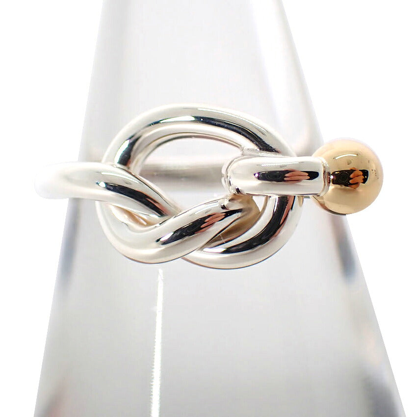 【中古】TIFFANY/ティファニー 925/750 フック＆アイ  リング /9.5号/j305-7