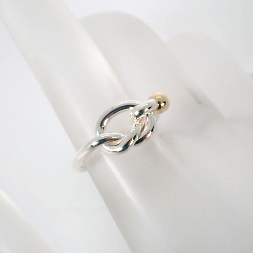【中古】TIFFANY/ティファニー 925/750 フック＆アイ  リング /9.5号/j305-7