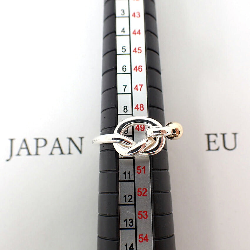 【中古】TIFFANY/ティファニー 925/750 フック＆アイ  リング /9.5号/j305-7