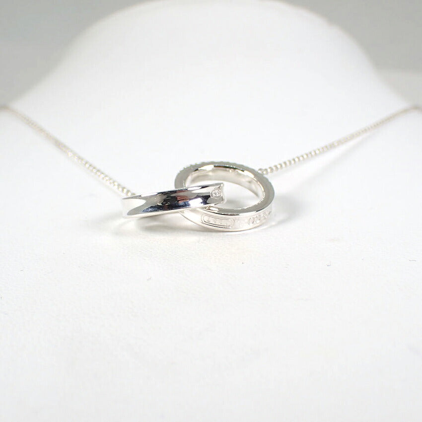 【中古】TIFFANY/ティファニー 925 1837 インターロッキング サークル ネックレス/j306-2