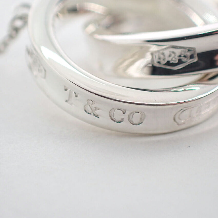 【中古】TIFFANY/ティファニー 925 1837 インターロッキング サークル ネックレス/j306-2