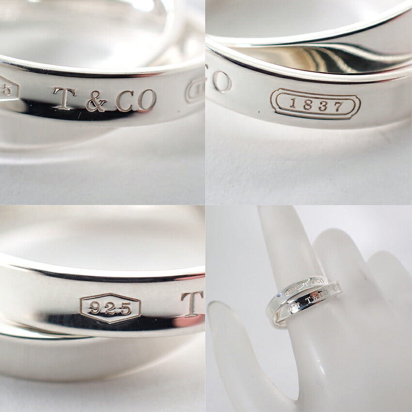【中古】TIFFANY/ティファニー 925 1837 インターロッキングサークル リング/12号/j307-2