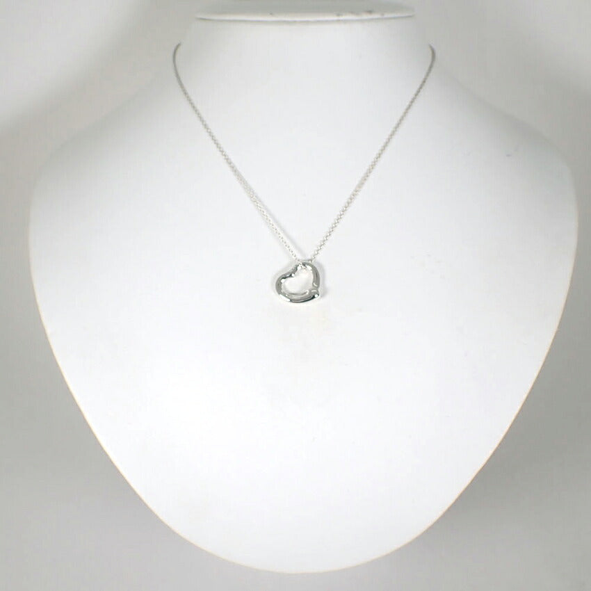 【中古】TIFFANY/ティファニー 925 オープンハート ペンダント/ネックレス/j307-9