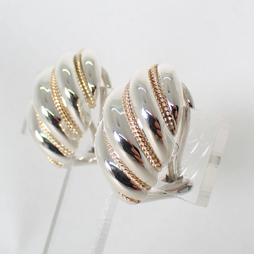 【中古】TIFFANY/ティファニー 925/750 ヴィンテージ ロープ イヤリング/j308-2