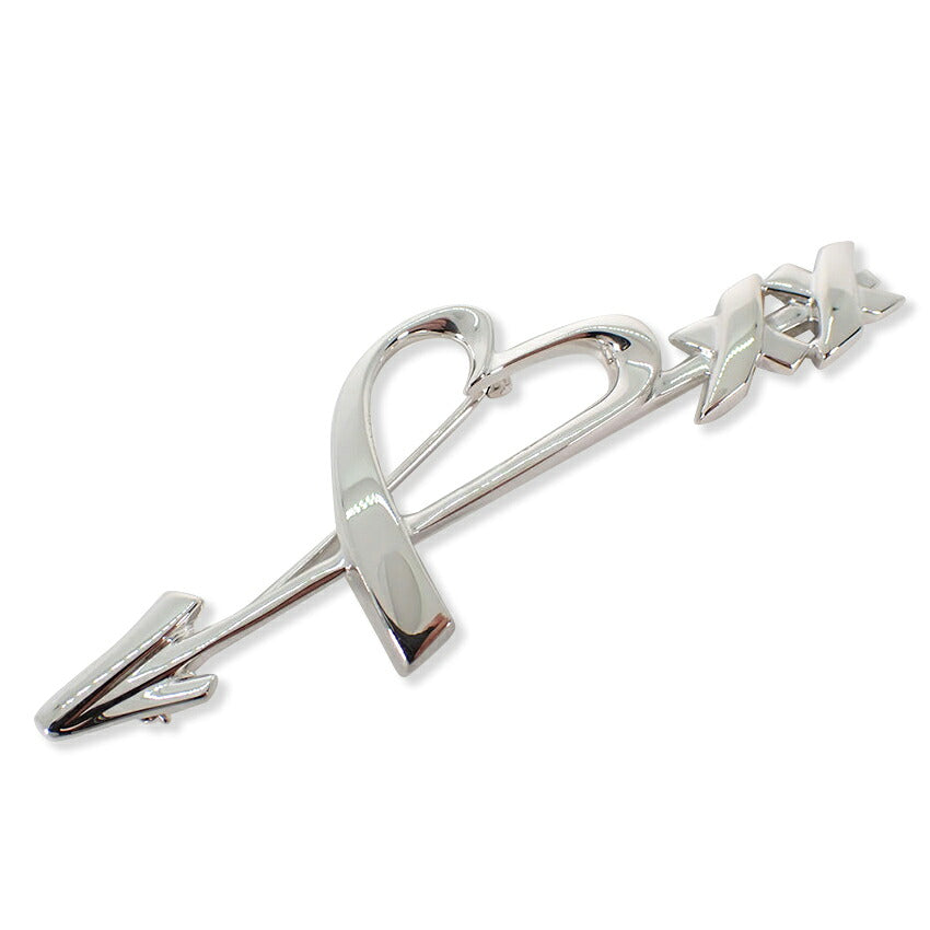 【中古】TIFFANY/ティファニー 925 ラビングハート & アロー キス ブローチ/j308-5