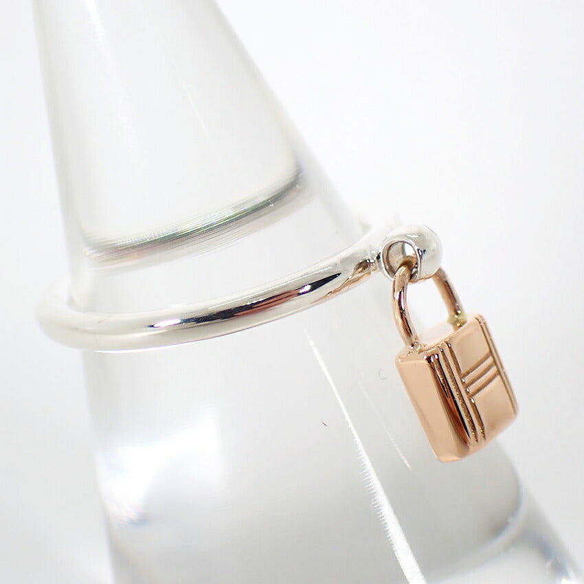 【中古】HERMES/エルメス 925/750 アミュレット カデナ リング /8号/j308-9