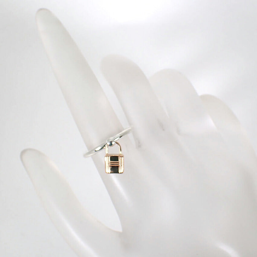 【中古】HERMES/エルメス 925/750 アミュレット カデナ リング /8号/j308-9