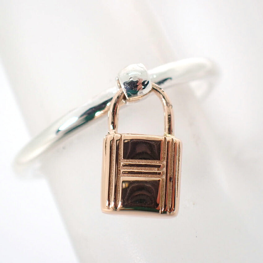 【中古】HERMES/エルメス 925/750 アミュレット カデナ リング /8号/j308-9