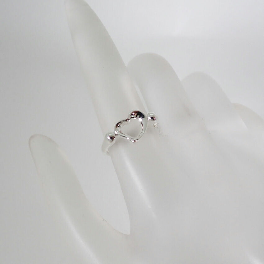 【中古】TIFFANY/ティファニー 925 オープンハート リング/10号/j309-8