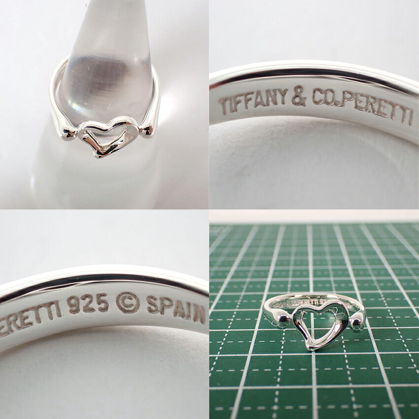 【中古】TIFFANY/ティファニー 925 オープンハート リング/10号/j309-8