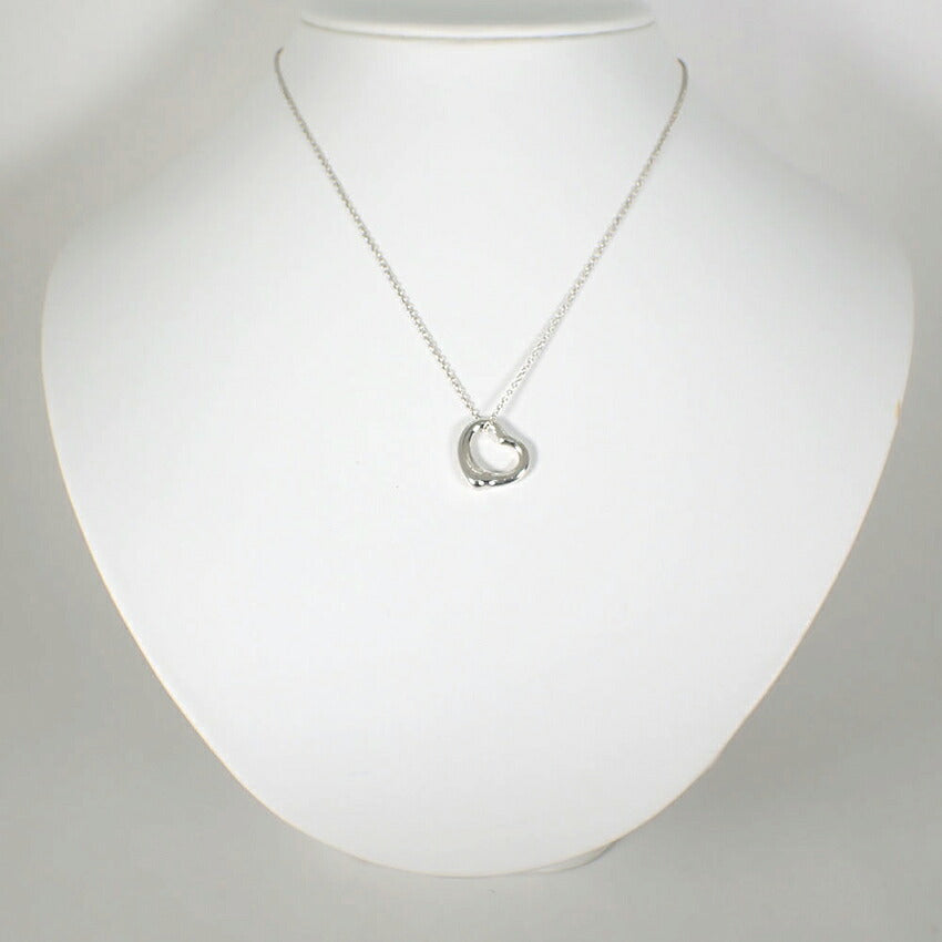 【中古】TIFFANY/ティファニー 925 オープンハート ペンダント/ネックレス/j310-2