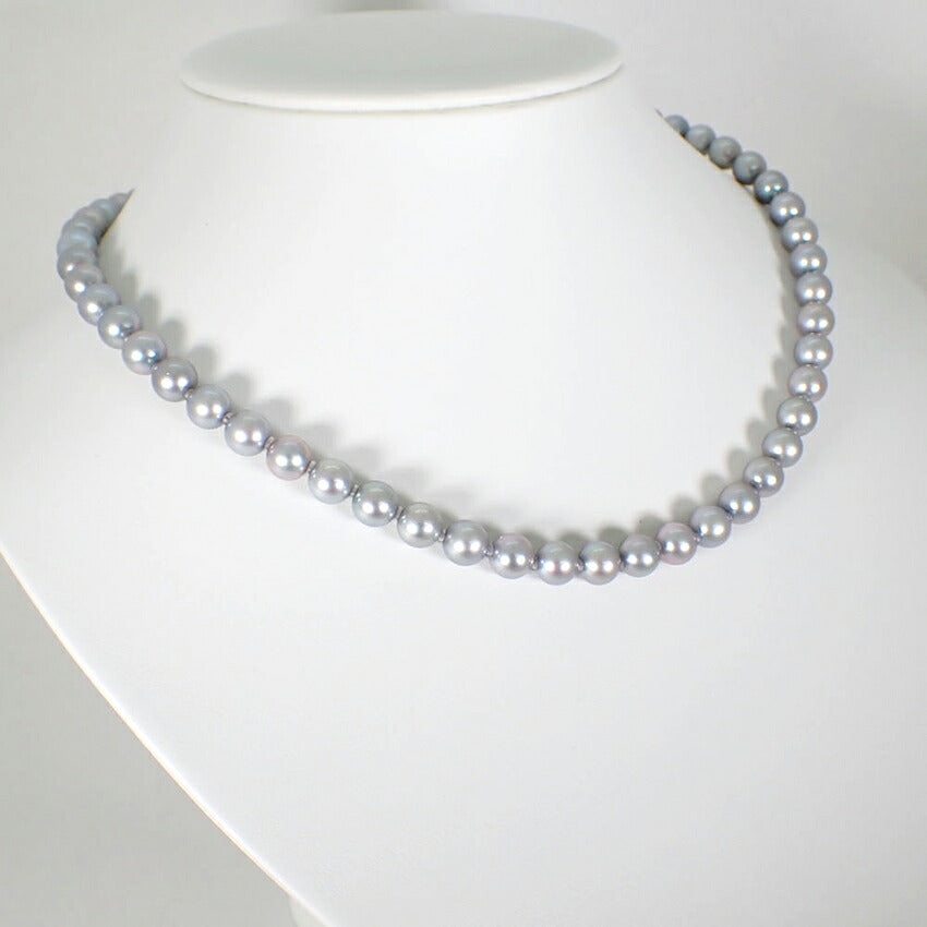 【中古】TASAKI/タサキ アコヤ真珠グレー SV 7.0-7.5mm パール ペンダント/ネックレス/j311-2