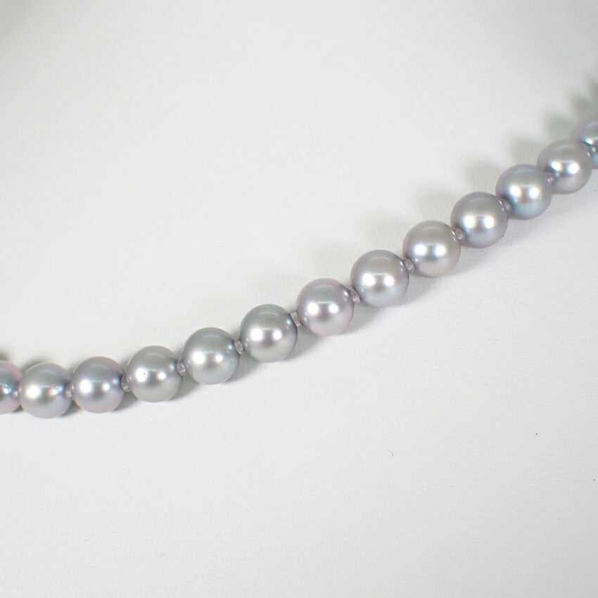 【中古】TASAKI/タサキ アコヤ真珠グレー SV 7.0-7.5mm パール ペンダント/ネックレス/j311-2