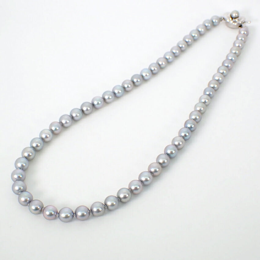 【中古】TASAKI/タサキ アコヤ真珠グレー SV 7.0-7.5mm パール ペンダント/ネックレス/j311-2