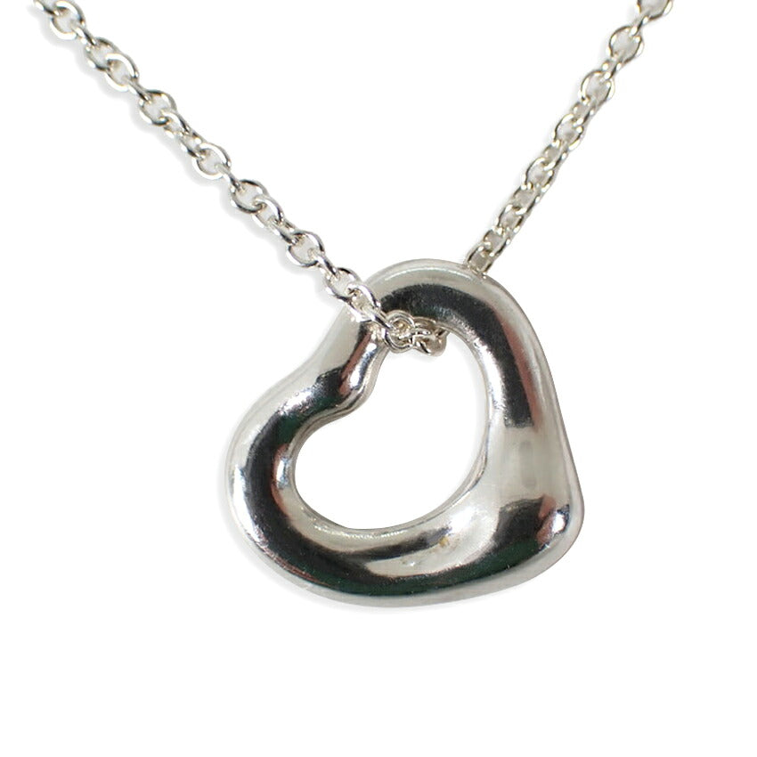 【中古】TIFFANY/ティファニー 925 オープンハート ペンダント/ネックレス/j311-5