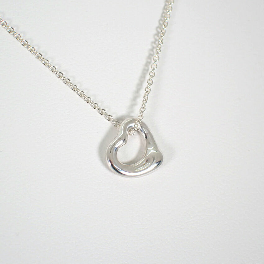 【中古】TIFFANY/ティファニー 925 オープンハート ペンダント/ネックレス/j311-5