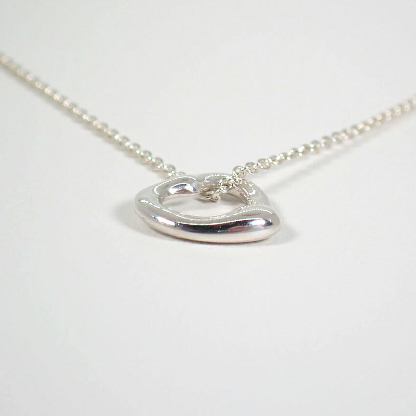 【中古】TIFFANY/ティファニー 925 オープンハート ペンダント/ネックレス/j311-5