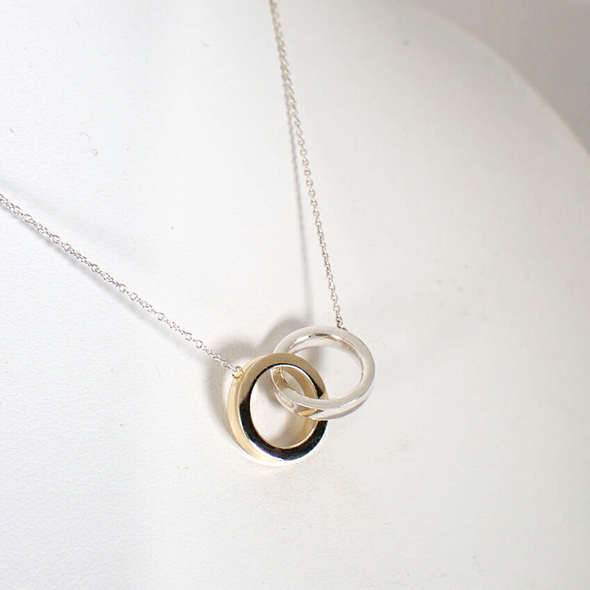 【中古】TIFFANY/ティファニー 925/750 1837 インターロッキング サークル ネックレス/j311-7